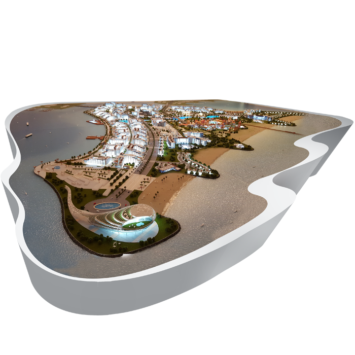 Master Plan Model of Island Project 